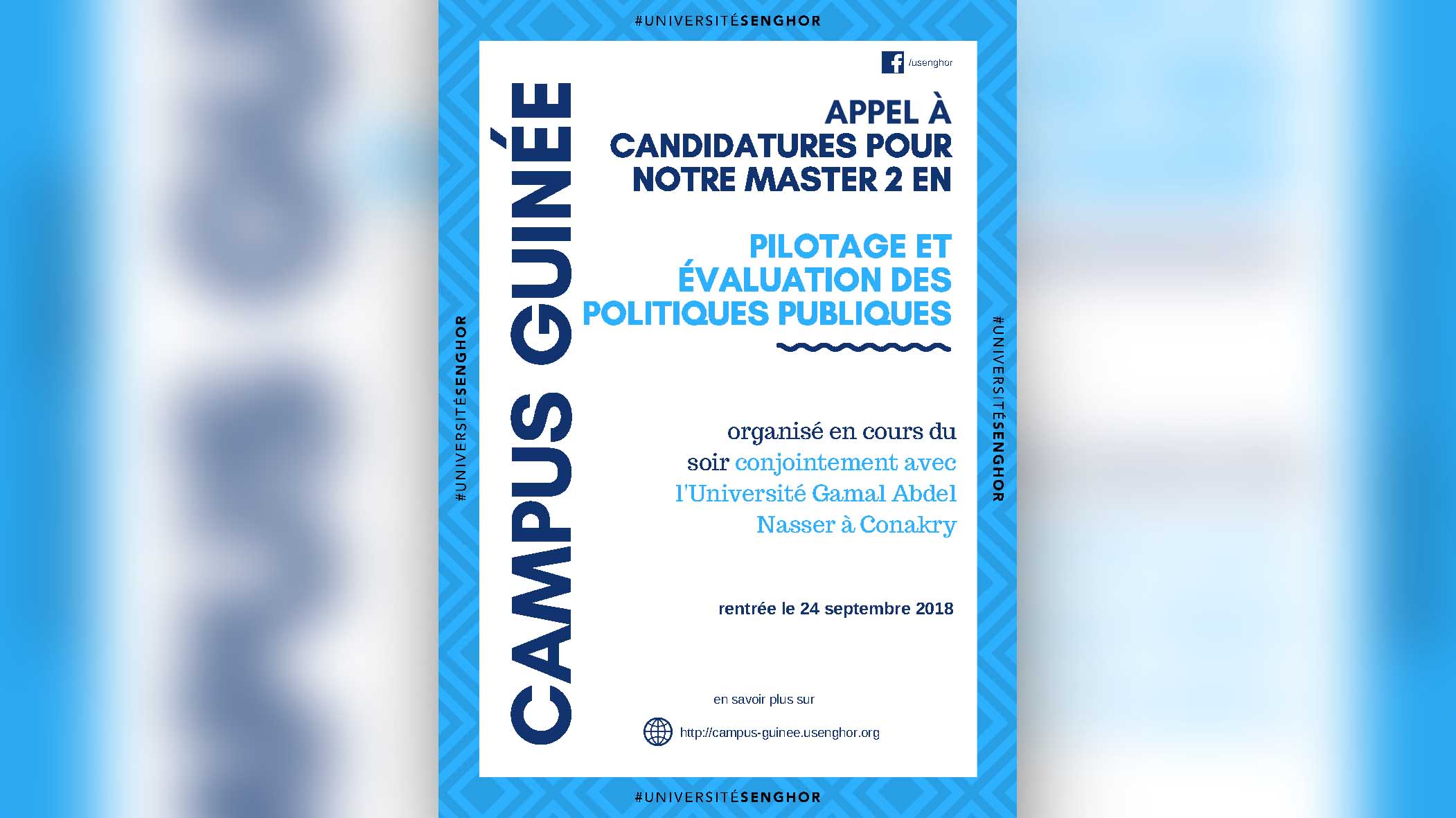 senghor université pilotage candidature - Master GUINÉE