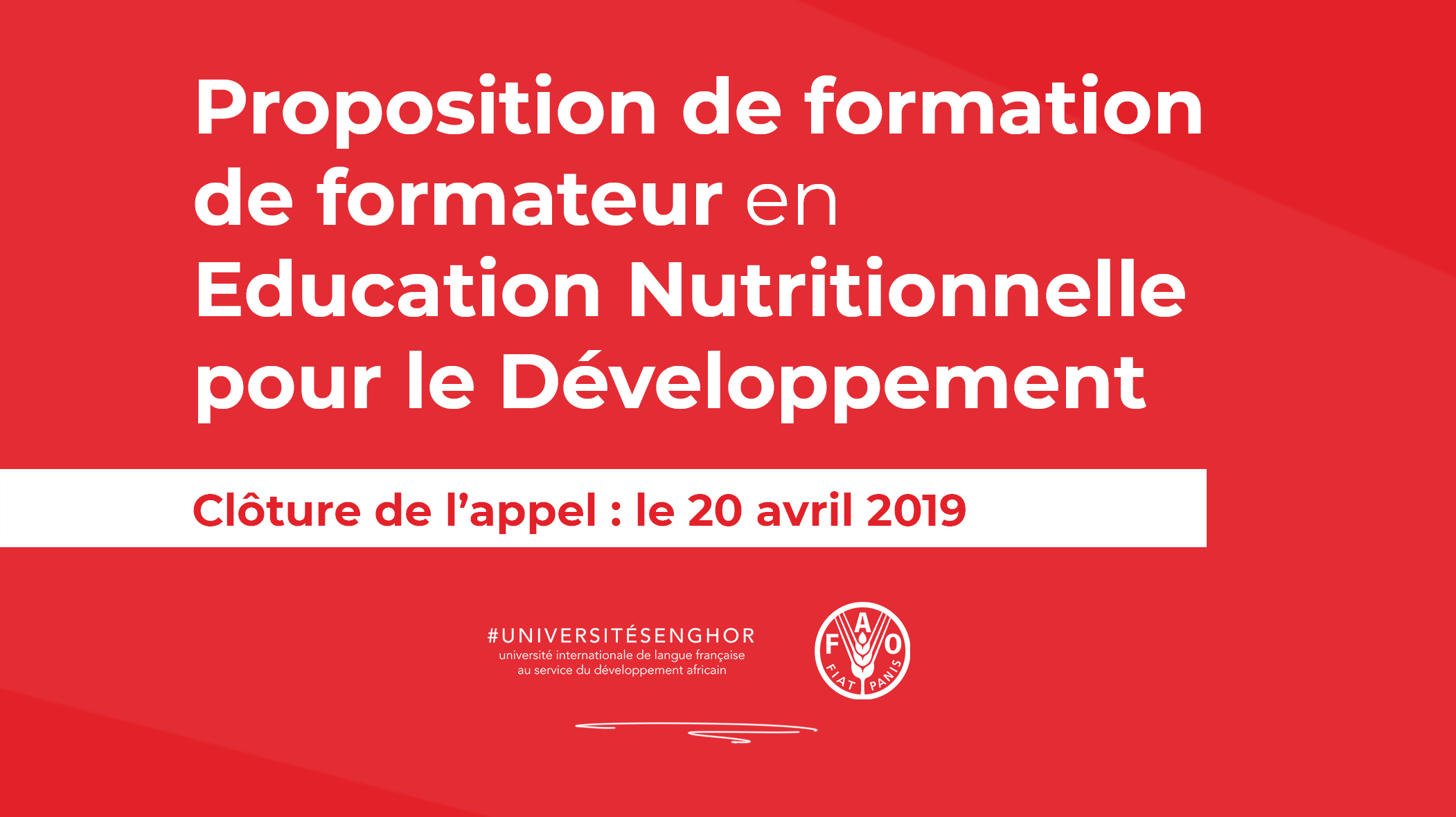 UNIVERSITÉ SENGHOR - Proposition formation de formateur
