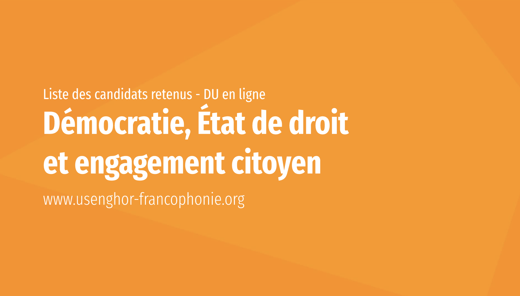 Liste des candidats retenus - DU en ligne democratie etat de droit