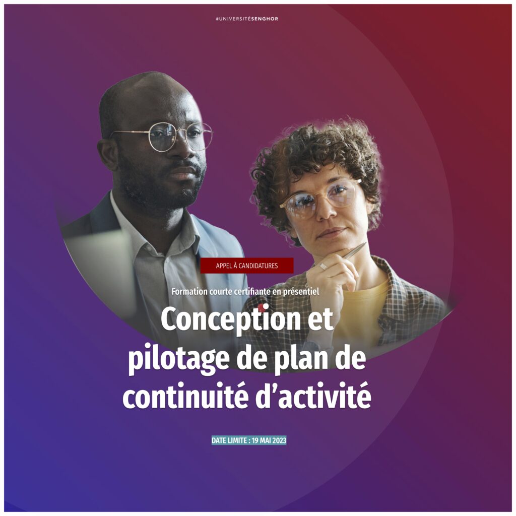 Conception et pilotage de plan de continuité d’activité