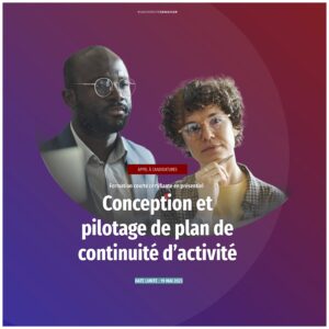 Conception et pilotage de plan de continuité d’activité