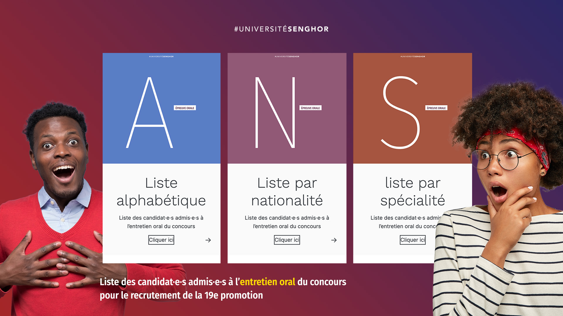 Liste admis épreuve orale concours USenghor