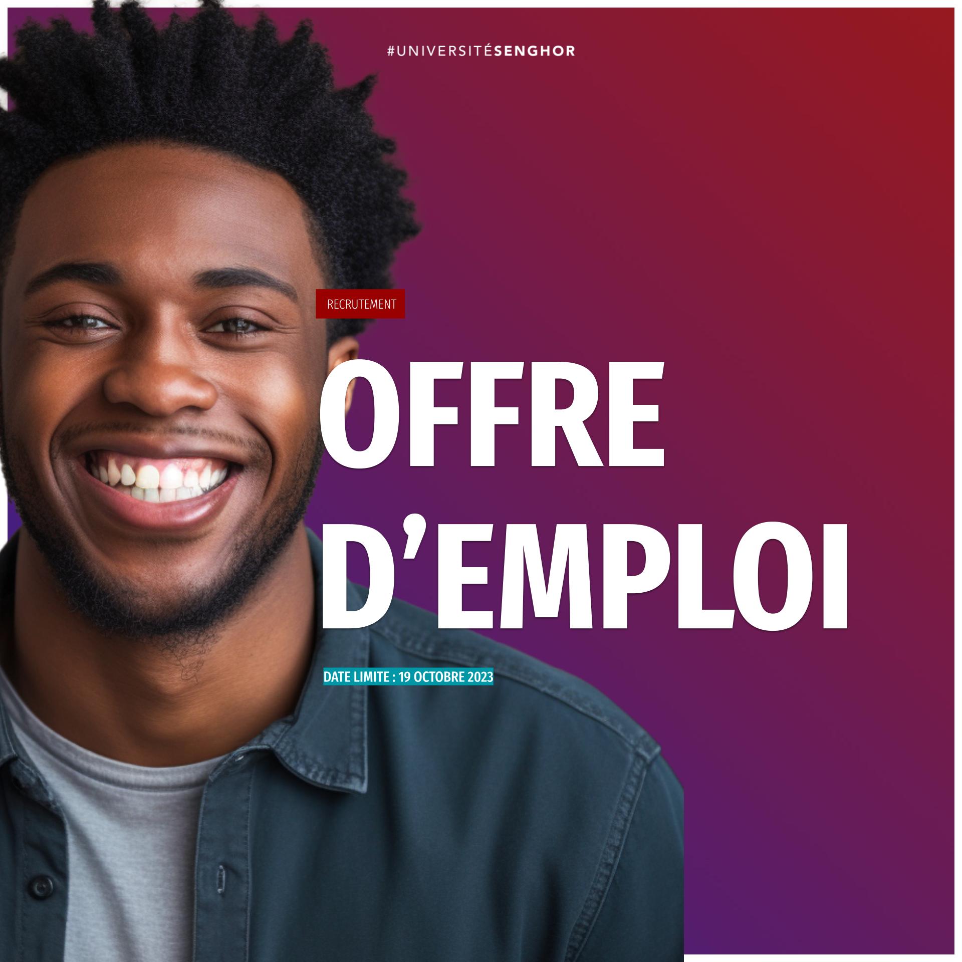 Université Senghor Offre d'emploi