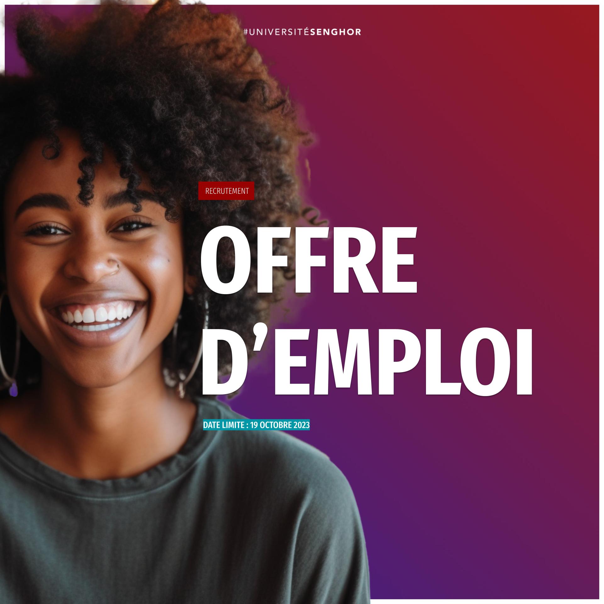 Université Senghor Offre d'emploi