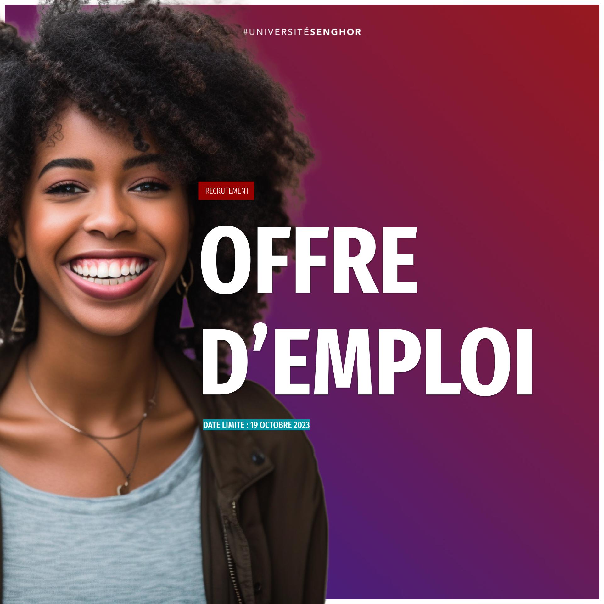 Université Senghor Offre d'emploi