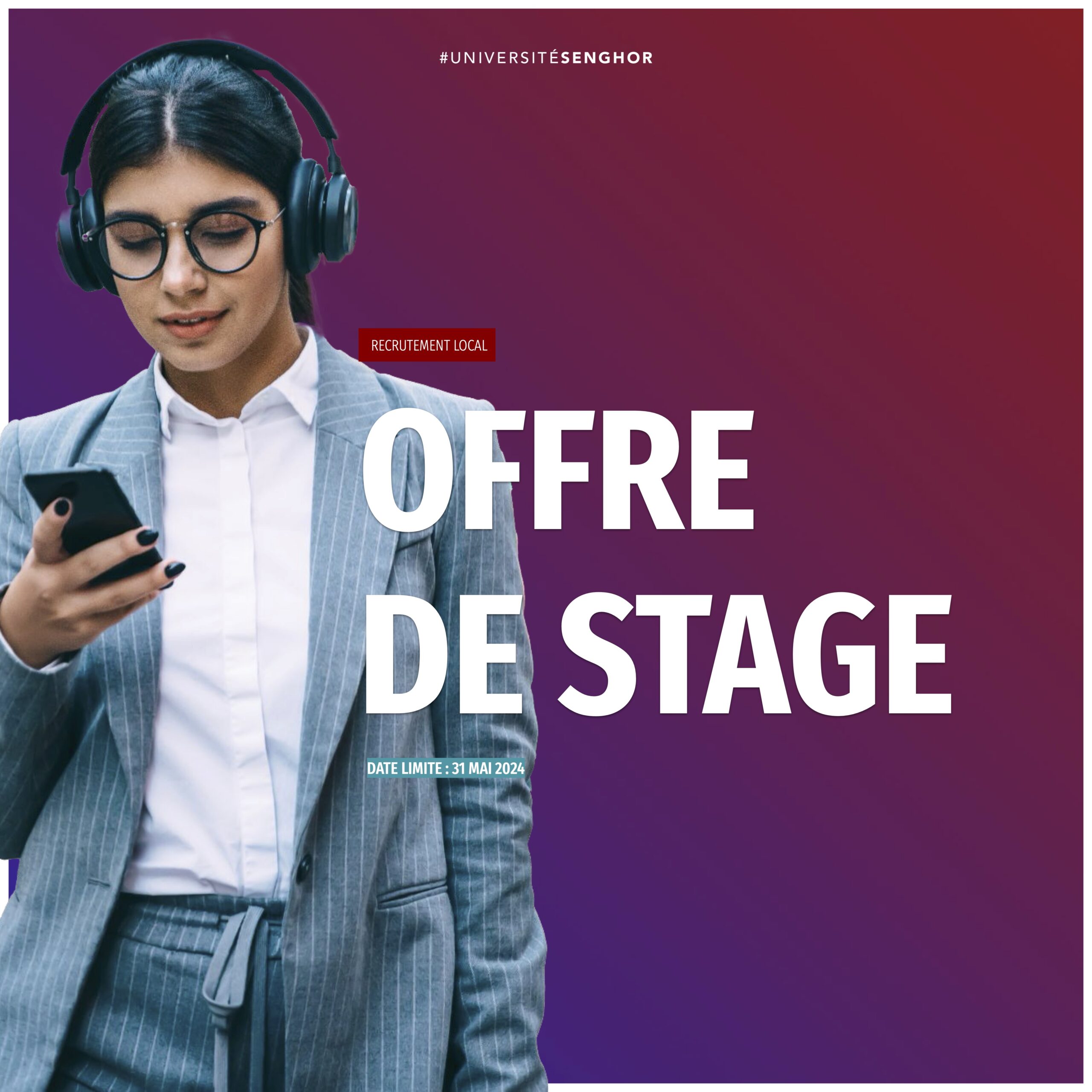 Appel à candidatures Offre de stage Université Senghor